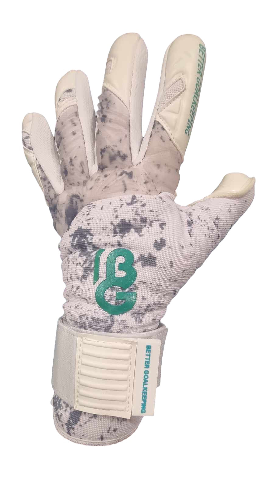 BG- Negative Cut White/Teal